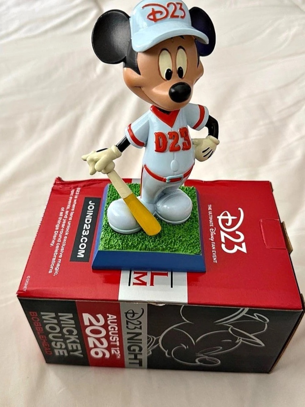 Disney Mickey Mouse 2026 All-Star Baseball Bobblehead Blue & Red